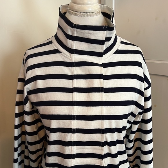 J. Crew Black and White Striped Top - Picture 2 of 10